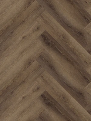 Kvarca vinila flīzes SMOKY OAK, SPC, "eglīte", abas puses, klikšķu sistēma (click)